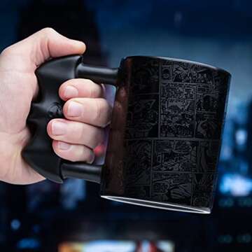 Paladone Batman Batarang Shaped Ceramic Mug - Officially Licensed Superhero Merchandise