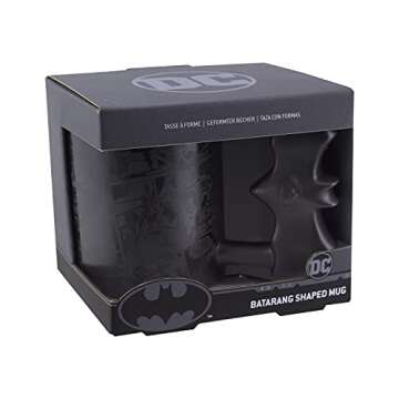 Paladone Batman Batarang Shaped Ceramic Mug - Officially Licensed Superhero Merchandise
