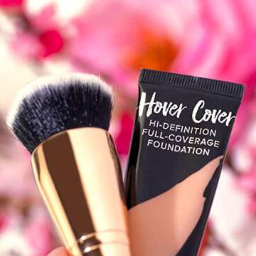 Belle Beauty by Kim Gravel Hover Cover Hi-Definition Liquid Foundation & Makeup Brushes (Foundation ...