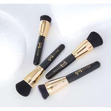 Belle Beauty by Kim Gravel Hover Cover Hi-Definition Liquid Foundation & Makeup Brushes (Foundation Brush)