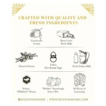 Giusto Sapore Italian Panettone Premium Lemon Limoncello Gourmet Bread 26.4 Ounce - Traditional Dessert - Imported from Italy and Family Owned