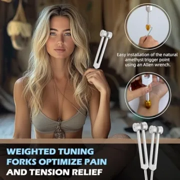Healing Tuning Fork Set with Activator & Vegan Pouch