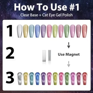 Clara Colors 12 Colors Cat Eye Gel Nail Polish Set - Galaxy Series