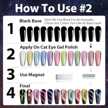 Clara Colors 12 Colors Cat Eye Gel Nail Polish Set - Galaxy Series