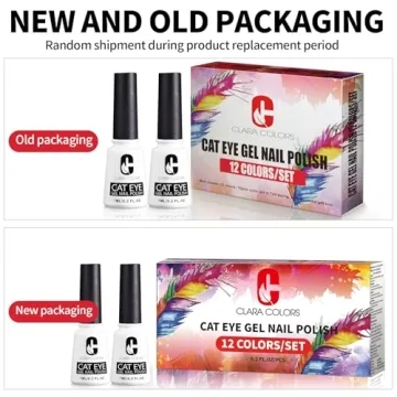 Clara Colors 12 Colors Cat Eye Gel Nail Polish Set - Galaxy Series