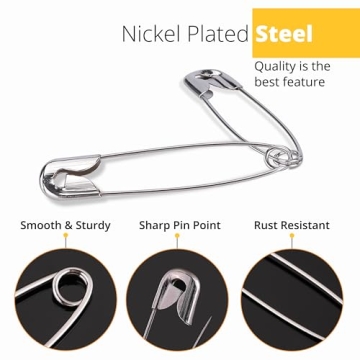 Versatile Wenrook 300 Pack Safety Pins Assorted Sizes