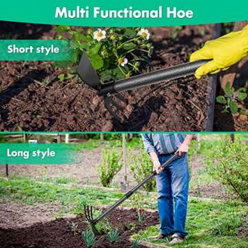 Durable 2-in-1 Garden Hoe and Cultivator for Easy Weeding