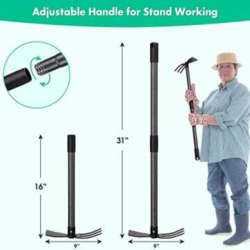 Durable 2-in-1 Garden Hoe and Cultivator for Easy Weeding