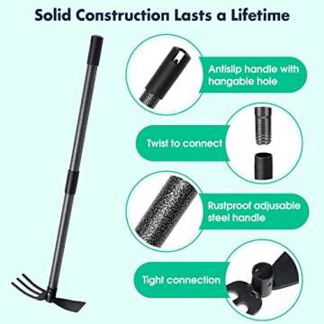 Durable 2-in-1 Garden Hoe and Cultivator for Easy Weeding