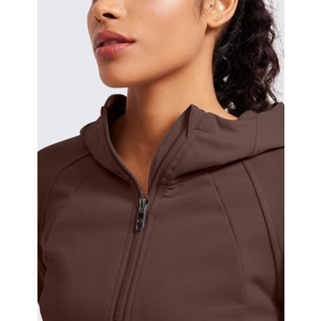 CRZ YOGA Cropped Zip Up Hoodie for Women - Cozy Athletic Wear
