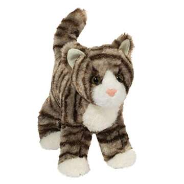 Douglas Zigby Gray Stripe Tabby Cat Plush Stuffed Animal