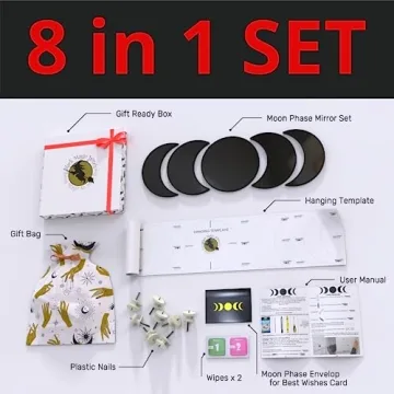 Black Magic Witch Moon Mirror Set for Home Elegance