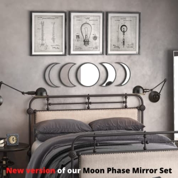 Black Magic Witch Moon Mirror Set for Home Elegance
