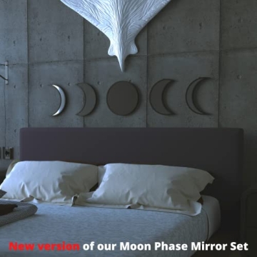 Black Magic Witch Moon Mirror Set for Home Elegance