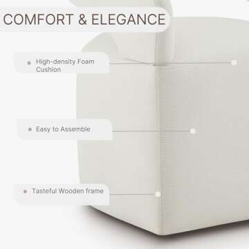 KISLOT Upholstered Dining Chairs with Casters Modern Barrel Side Armchair with Rollers for Diningroom Bedroom Livingroom Reading Room,Ivory,4PCS