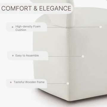 KISLOT Upholstered Dining Chairs with Casters Modern Barrel Side Armchair with Rollers for Diningroom Bedroom Livingroom Reading Room,Ivory,4PCS