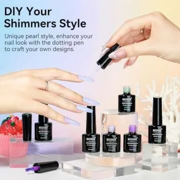 MIZHSE Pearl Gel Nail Polish Set for Stunning Nail Art