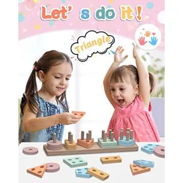 Yetonamr Montessori Toys for 1 2 3 Years Old Boys Girls Birthday Gifts, Wooden Sensory Toys for Ages...