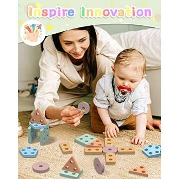 Yetonamr Montessori Toys for 1 2 3 Years Old Boys Girls Birthday Gifts, Wooden Sensory Toys for Ages 2-4 Toddlers Kids Baby, Toddler Learning Toy Activities Puzzles Ages 1-3