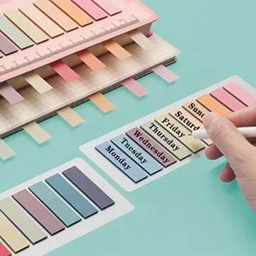 ELII 1200pcs Writable Sticky Page Tabs for Organizing