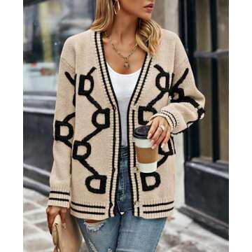 Stylish PRETTYGARDEN Women's Chunky Knit Cardigan for Winter