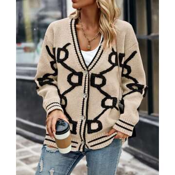 Stylish PRETTYGARDEN Women's Chunky Knit Cardigan for Winter