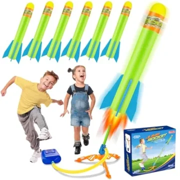 Banvih Rocket Launcher - Exciting Fun with 6 Foam Rockets for Kids 3-8!