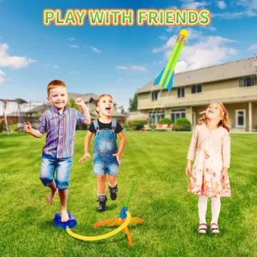 Banvih Rocket Launcher 6 Foam Rockets for Kids Outdoor Fun