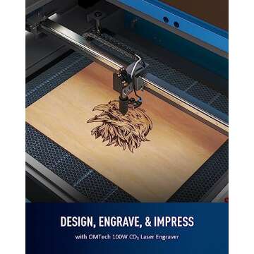 OMTech 100W CO2 Laser Engraver - 20x28 Industrial Cutting & Etching Machine