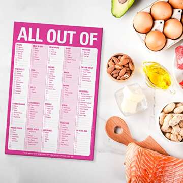 Knock Knock All Out Of Pad Grocery List Note Pad, 6 x 9-inches (Pink)