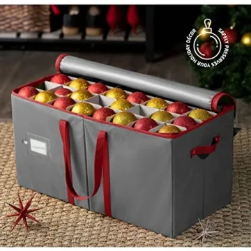 Zober Christmas Ornament Storage Box - 128 Ornaments Capacity