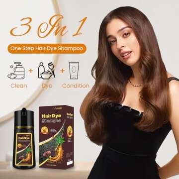 Black Hair Dye Shampoo for 100% Gray Coverage