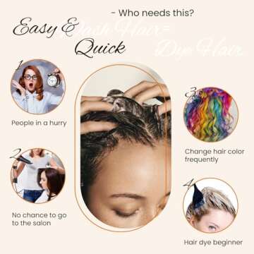 Black Hair Dye Shampoo for 100% Gray Coverage