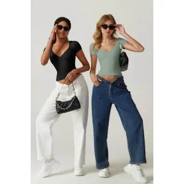 Stylish QINSEN Sweetheart Neckline Crop Top for Women