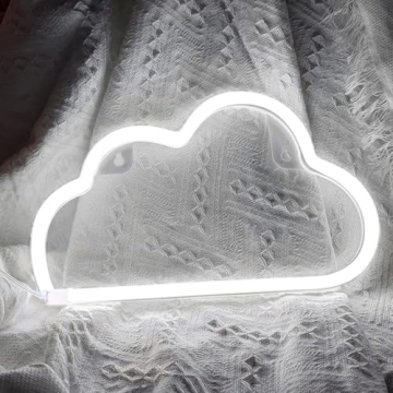 Cloud Neon Signs, LED Cloud Neon Light for Wall Decor, Battery or USB Powered Cloud Sign Shaped Deco...