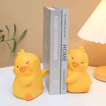 Cute Hug Ducks Decorative Bookends for Cozy Spaces