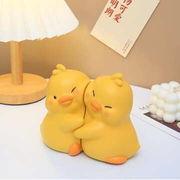 Cute Hug Ducks Decorative Bookends for Cozy Spaces