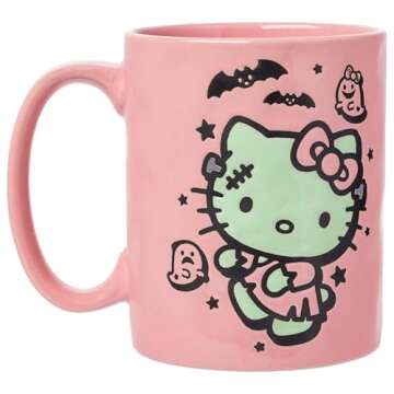 Silver Buffalo Hello Kitty Halloween Frankenstein Mug - 17 Oz