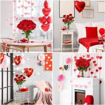 Ouddy Decor 20 Pcs Fake Red Roses Artificial Silk Flowers with Long Stems for Valentines Day Decor Wedding Home Party Table Centerpieces Bridal Bouquet DIY Floral Arrangment