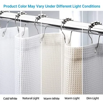 AmazerBath Waffle Shower Curtain for Elegant Bathrooms