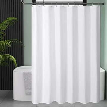 AmazerBath Waffle Shower Curtain for Elegant Bathrooms