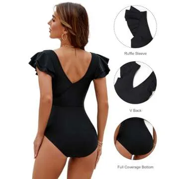 Stylish Tummy Control One Piece Swimsuit for Women
