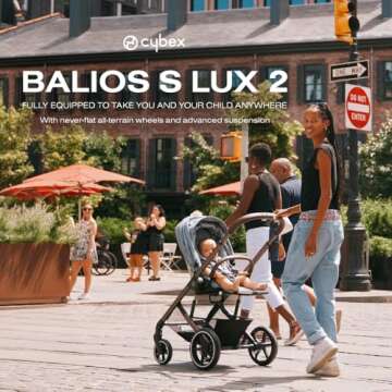 Cybex Balios S Lux Toddler and Baby Stroller with Reversible Seat, Unique One-Pull Harness, and Mult...
