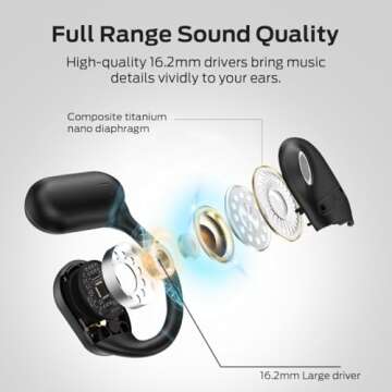 Monster Open Ear Headphones Touch Screen Earbuds, Open Touch Pro 100 Wireless Earbuds Support TF Car...