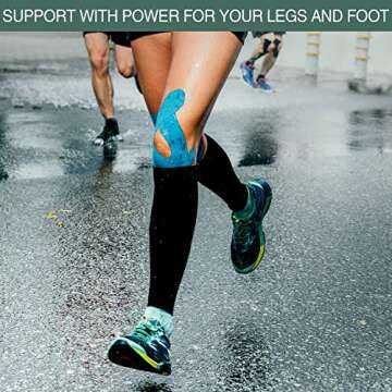 Bamboo Rayon Compression Socks for Women Men, 8-15mmHg Moderate Circulator Graduated Support Sock for Running Cycling Travel