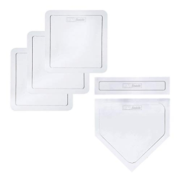 Franklin Sports Baseball Base Deluxe Set - MLB Baseball + Softball Bases, Home Plate and Pitchers Ru...
