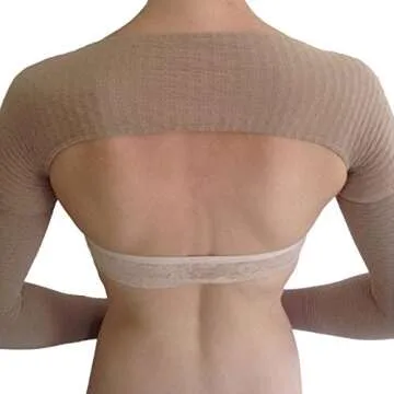 Bioflect® Compression Arm Sleeves Wrap with Bioactive Fibers and Raised Massaging Knit - for Support and Comfort - Black L/XL