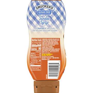Smucker's Sundae Syrup Sugar Free Caramel Flavored Syrup, 19.25 Ounces