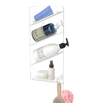 AITEE Acrylic Shower Caddy - Elegant & No Drilling Solution