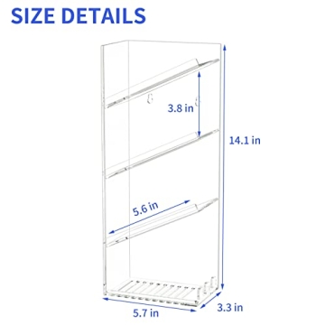 AITEE Acrylic Shower Caddy - Elegant & No Drilling Solution